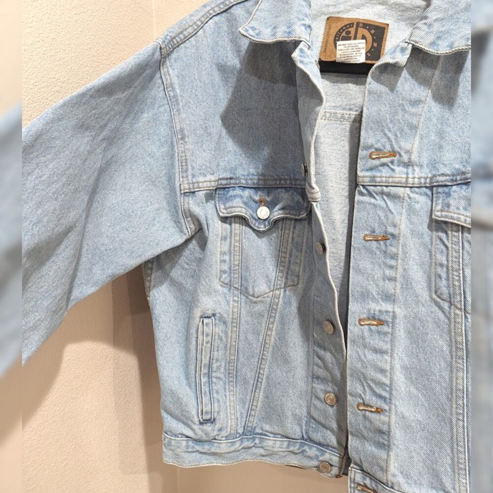 Vtg 90s International Denim Jean Jacket Mens Sz Small Light Wash Trucker… - Picture 2 of 5